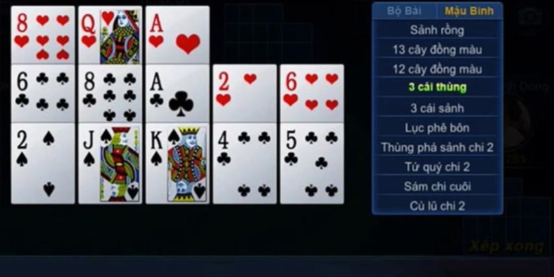 Cách chơi Mậu binh online